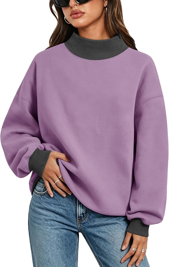 Embroidered Mock Neck Sweatshirt Any Word Barely Awake Font full chest