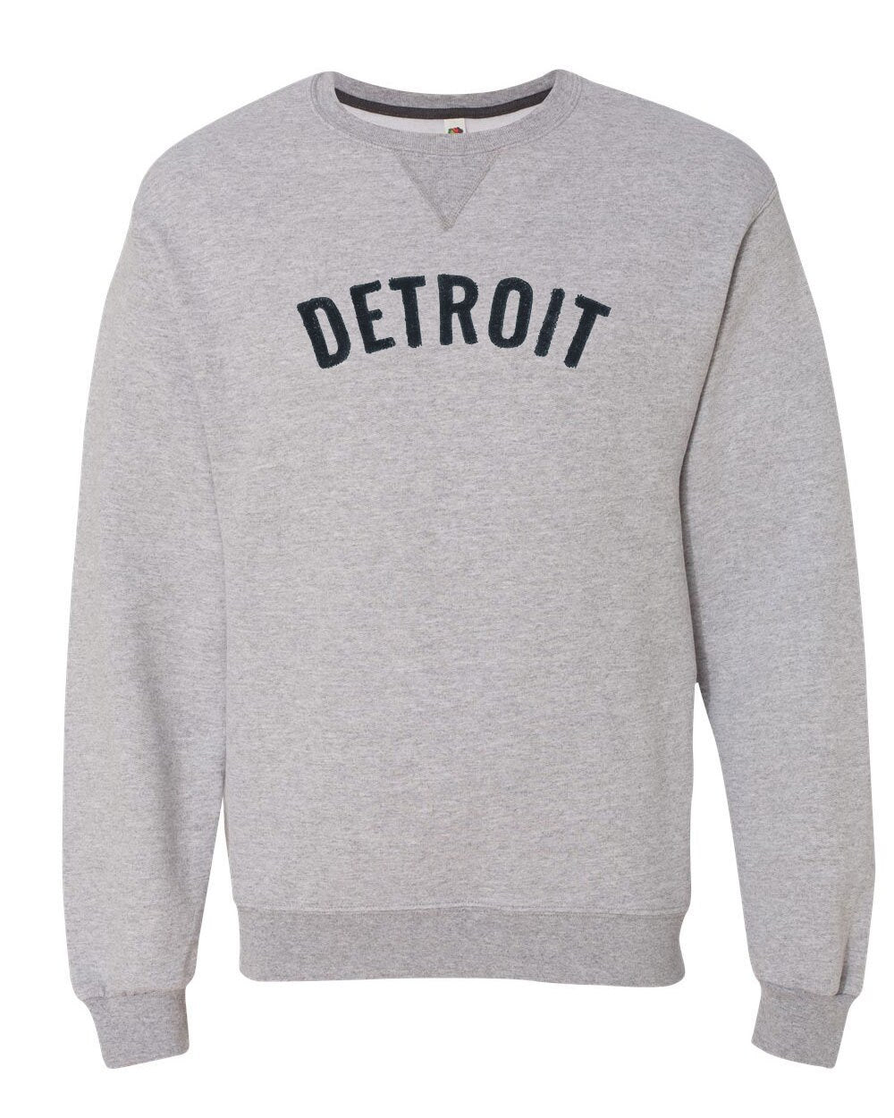 Detroit Crew Neck Sweatshirt (SF72R) with Chenille Letters in any Color Custom Made for You