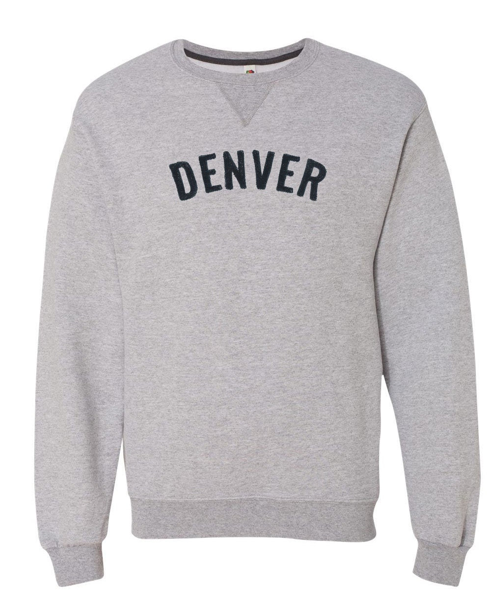 Denver Crew Neck Sweatshirt (SF72R) with Chenille Letters in any Color Custom Made for You