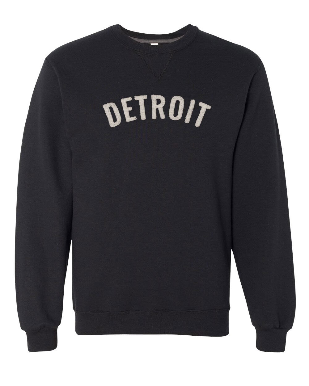 Detroit Crew Neck Sweatshirt (SF72R) with Chenille Letters in any Color Custom Made for You