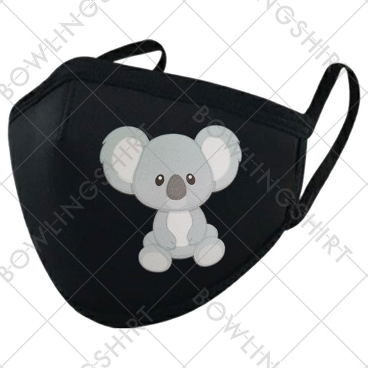 Cutest Smiling Koala Bear  Cotton Mask Double Layer Super Soft #93