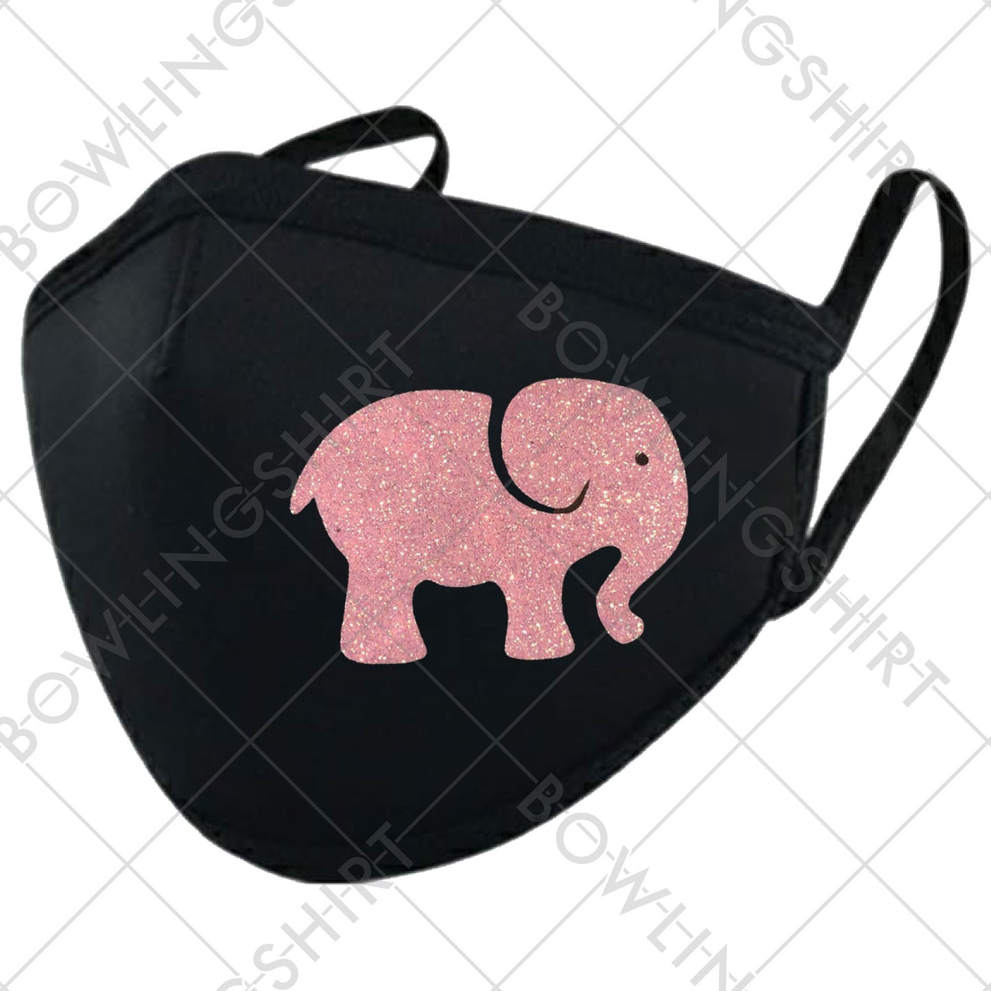 Pink Elephant pink glitter cotton mask double layer super soft #73