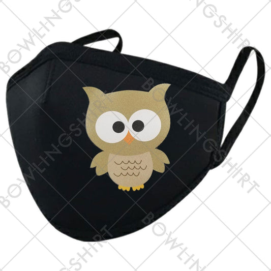 Cutest Smiling Owl  Cotton Mask Double Layer Super Soft #76