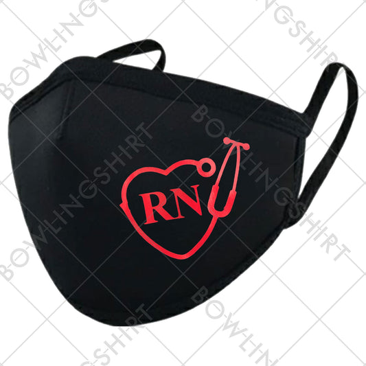 Wear your mask! RN Nurse Stethoscope Black Mask #1