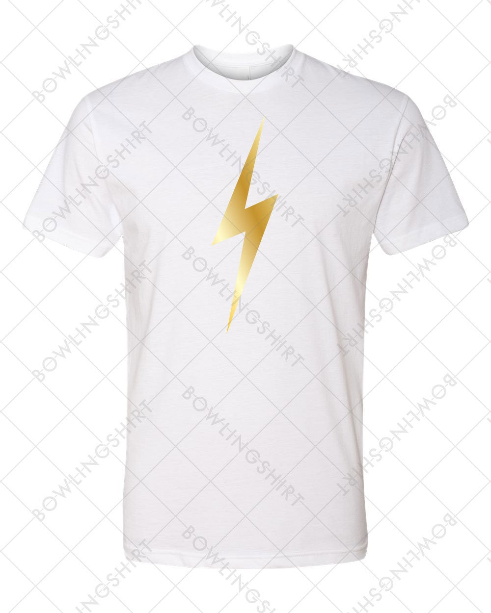Metallic Lightning Bolt White Next Level T-shirt Great gift! 6210 design 132