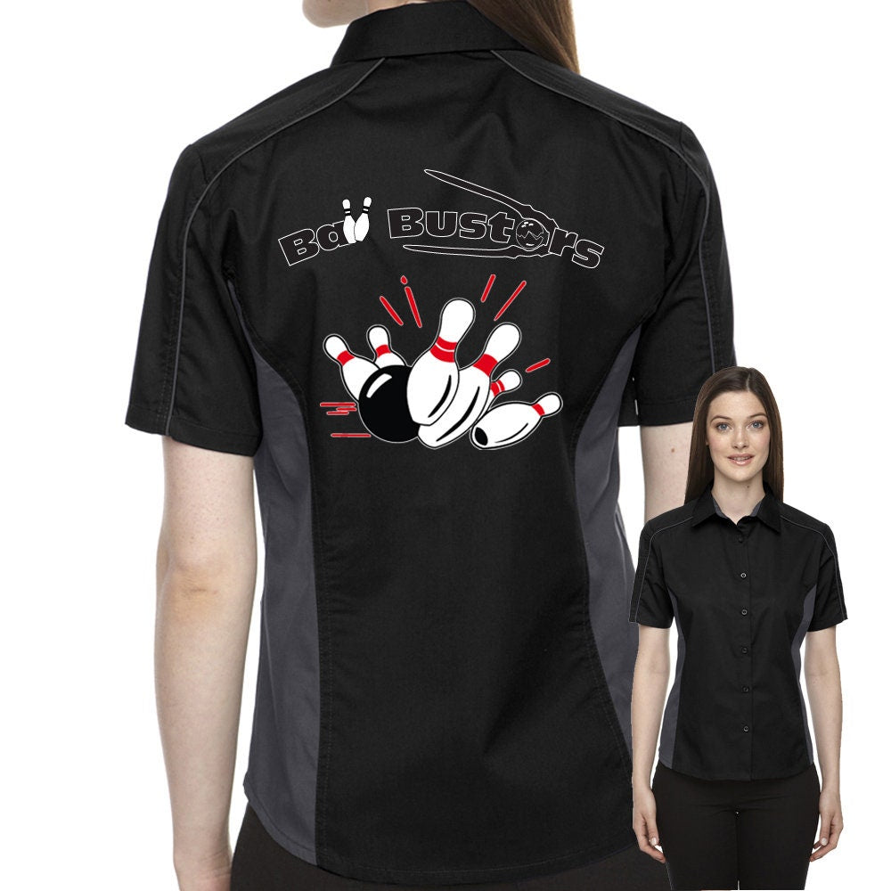 Ball Busters Classic Retro Bowling Shirt- The Muckler (Ladies) - Includes Embroidered Name