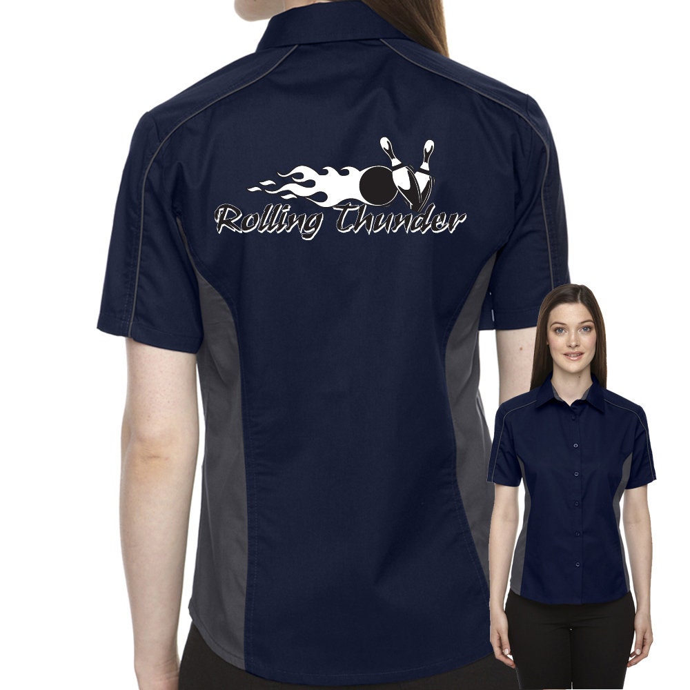 Rolling Thunder Classic Retro Bowling Shirt - The Muckler (Ladies) - Includes Embroidered Name