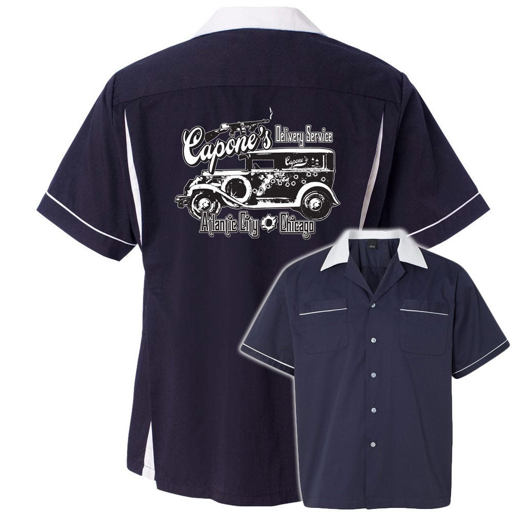 Capones Delivery Service Classic Retro Bowling Shirt- Classic 2.0 - Includes Embroidered Name