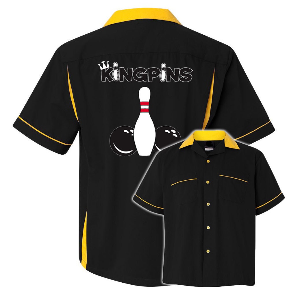 Kingpins Classic Retro Bowling Shirt- Classic 2.0 - Includes Embroidered Name