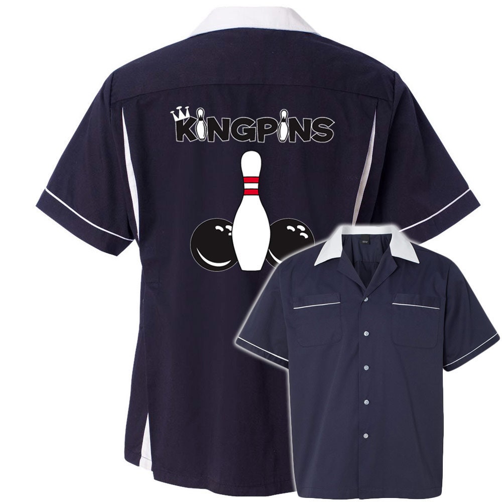 Kingpins Classic Retro Bowling Shirt- Classic 2.0 - Includes Embroidered Name