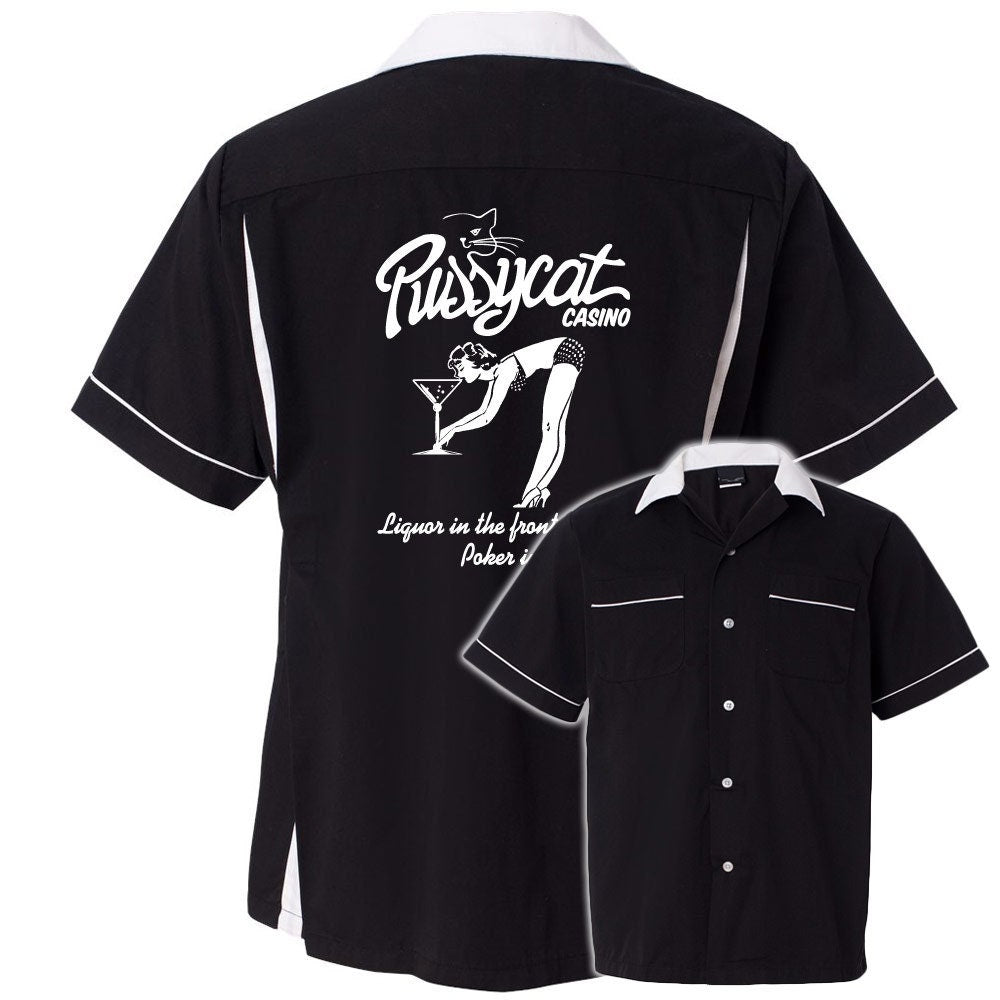 Pussycat Casino Classic Retro Bowling Shirt- Classic 2.0 - Includes Embroidered Name
