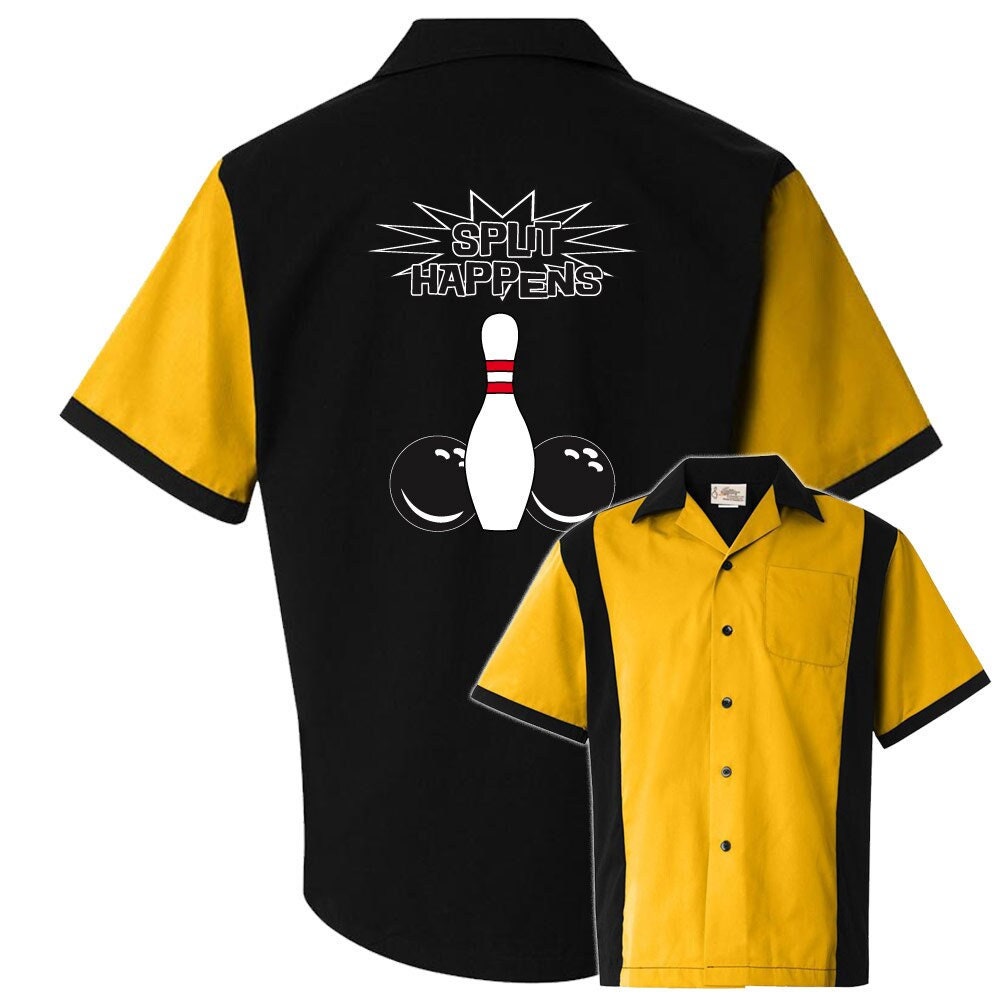 Split Happens Classic Retro Bowling Shirt - Retro Two - Includes Embroidered Name