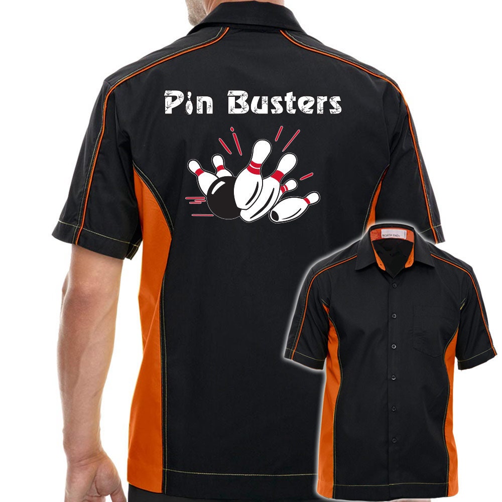 Pin Busters Classic Retro Bowling Shirt - The Muckler - Includes Embroidered Name