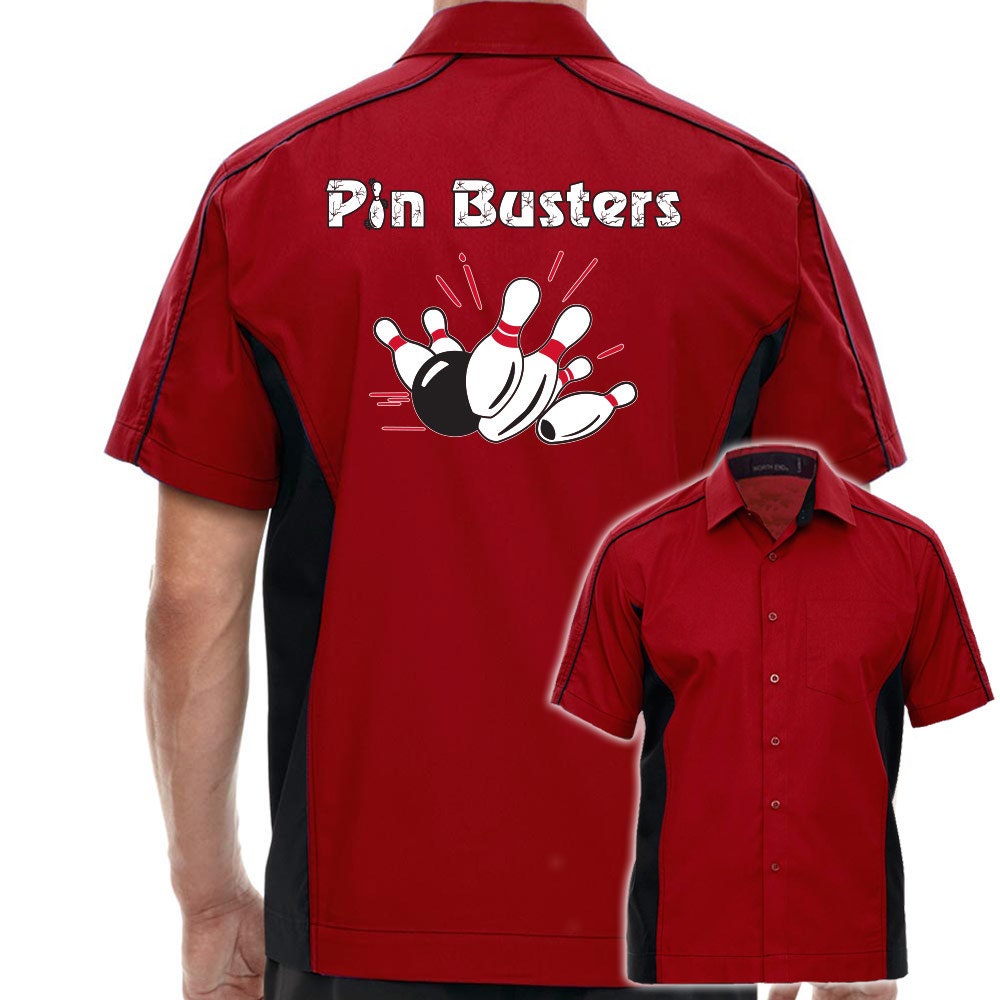 Pin Busters Classic Retro Bowling Shirt - The Muckler - Includes Embroidered Name