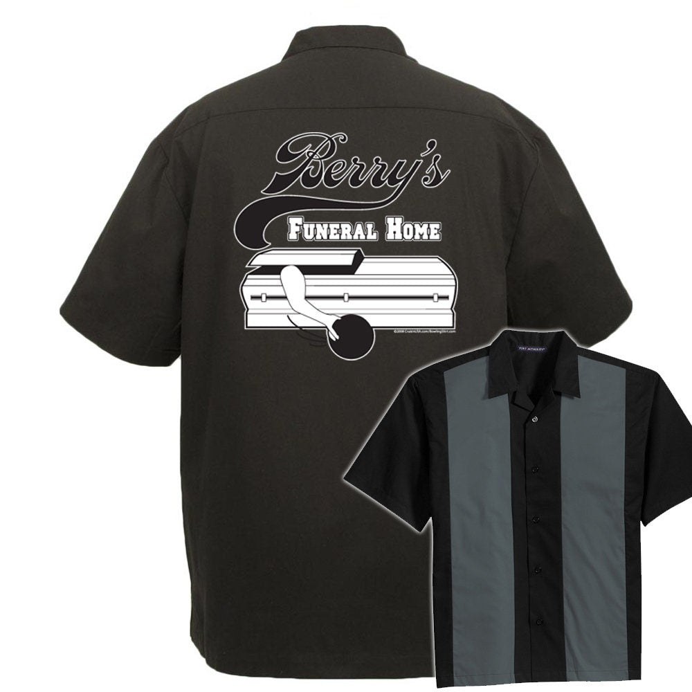 Berrys Funeral Home Classic Retro Bowling Shirt - The Player - Includes Embroidered Name #119