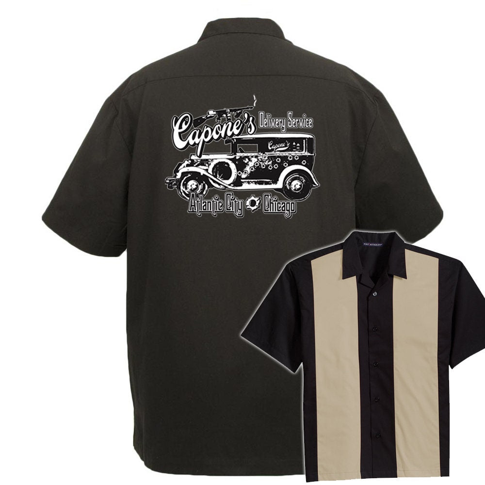 Capone's Delivery Classic Retro Bowling Shirt - The Player - Includes Embroidered Name