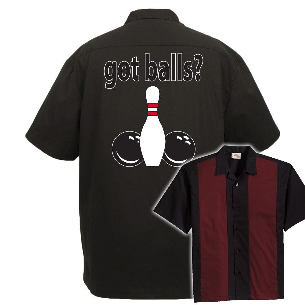 Got Balls Classic Retro Bowling Shirt - The Player - Includes Embroidered Name