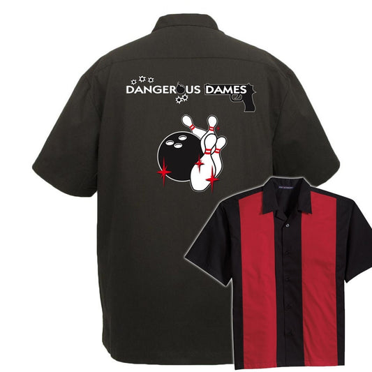 Dangerous Dames Classic Retro Bowling Shirt - The Player - Includes Embroidered Name