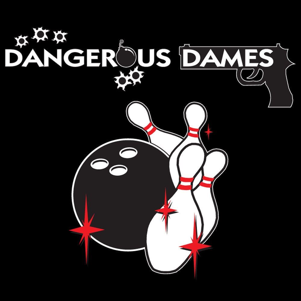 Dangerous Dames - Classic Retro Bowling Shirt - The Garren - Includes Embroidered Name - Short Sleeve and Long Sleeve