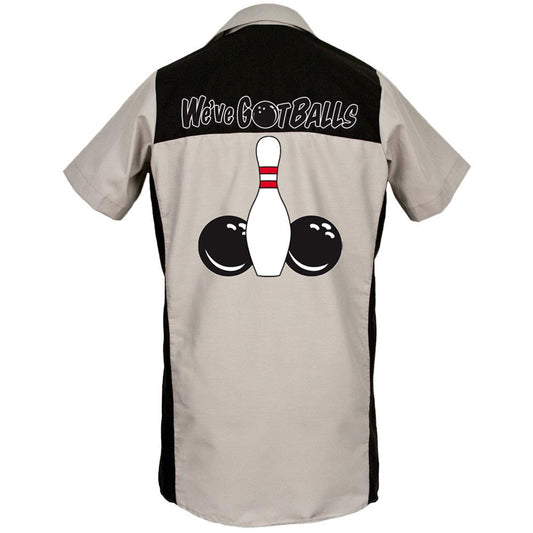 We've Got Balls - Classic Retro Bowling Shirt - The Garren (CLOSEOUT) - Includes Embroidered Name -