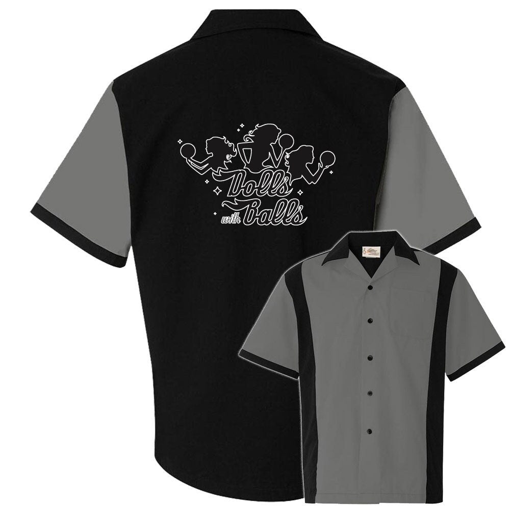 Dolls With Balls Classic Retro Bowling Shirt - Retro Two - Includes Embroidered Name #156