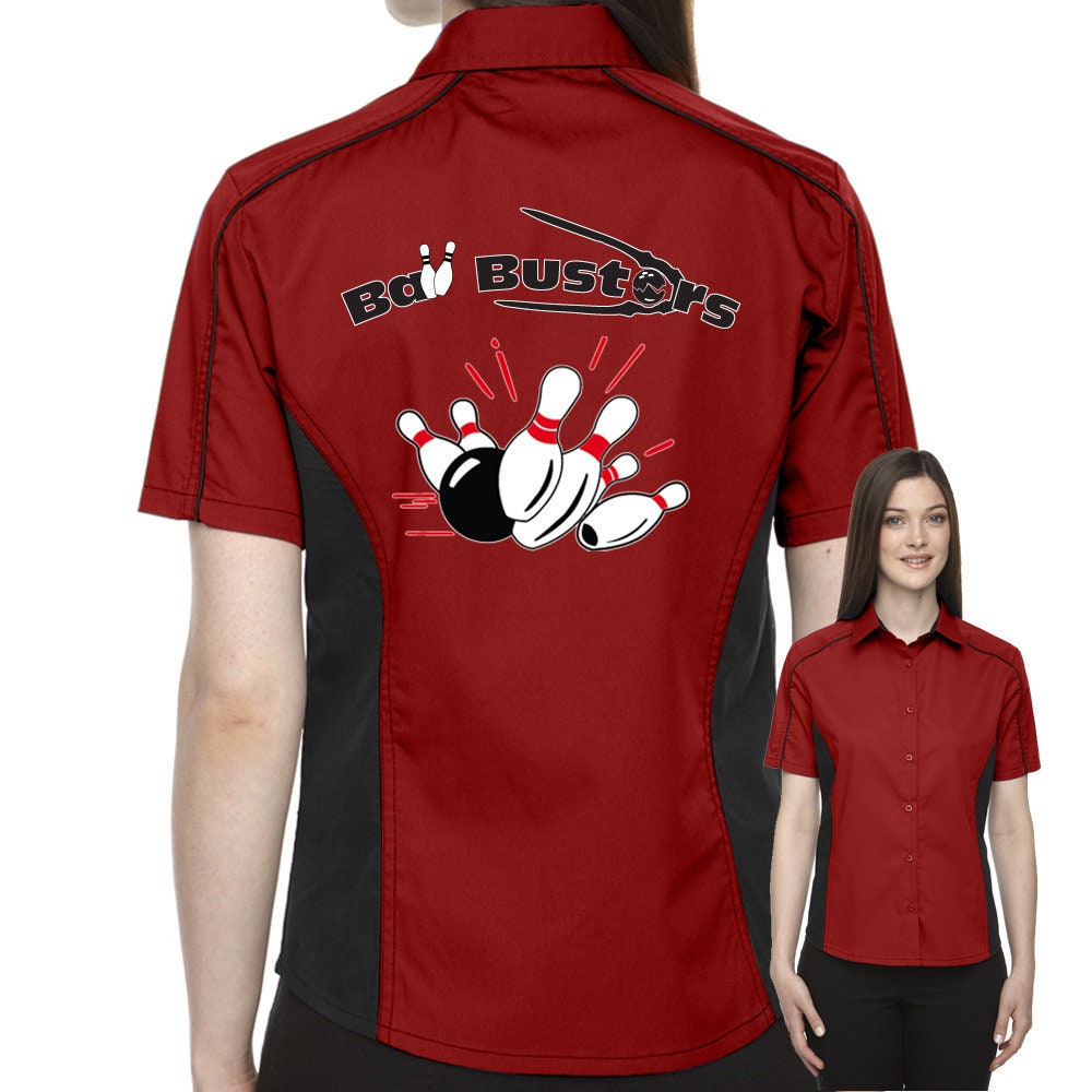 Ball Busters Classic Retro Bowling Shirt- The Muckler (Ladies) - Includes Embroidered Name