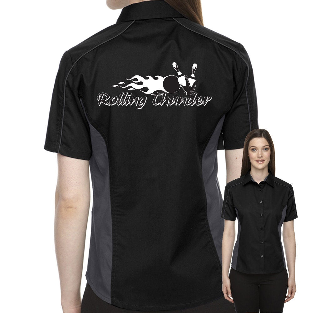 Rolling Thunder Classic Retro Bowling Shirt - The Muckler (Ladies) - Includes Embroidered Name