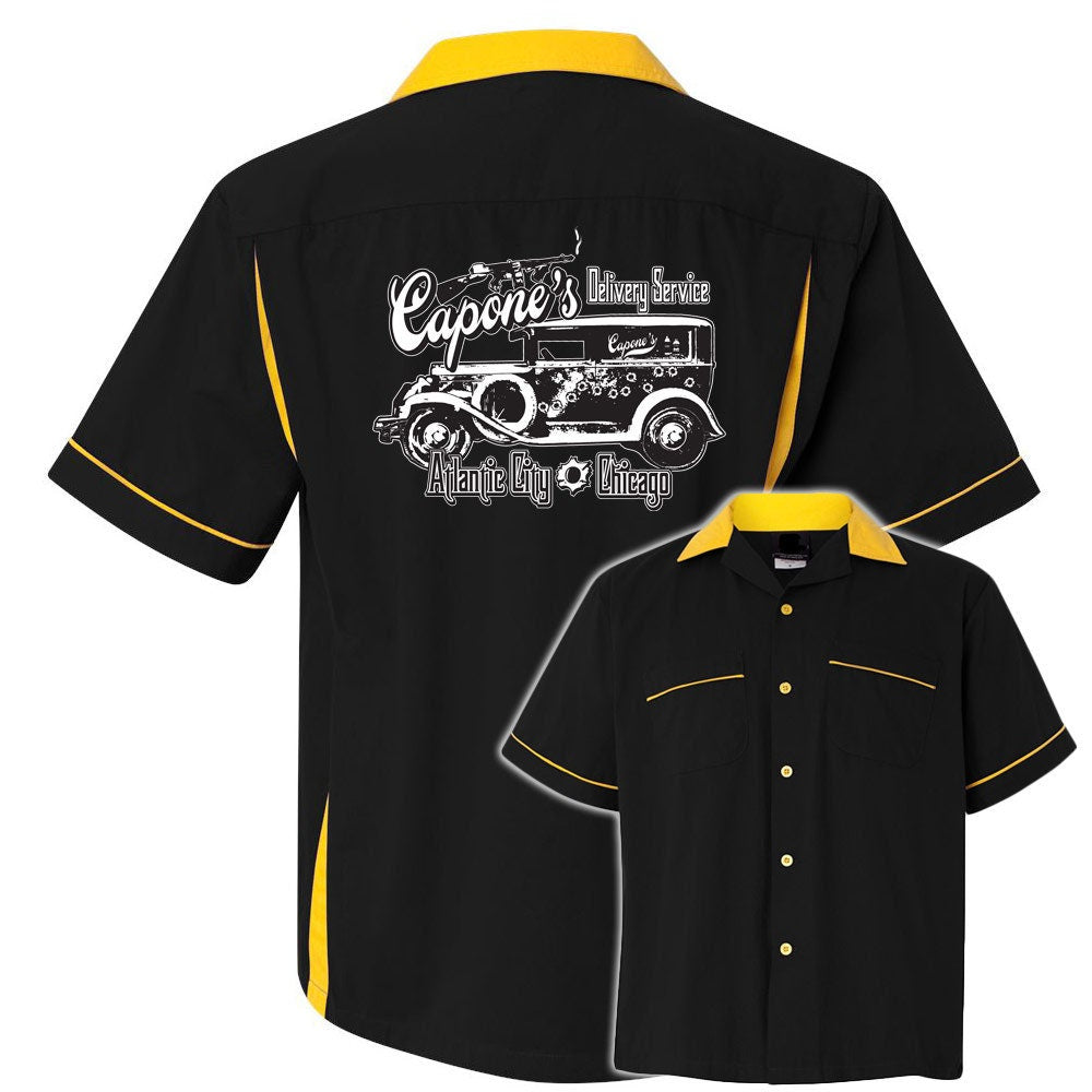 Capones Delivery Service Classic Retro Bowling Shirt- Classic 2.0 - Includes Embroidered Name