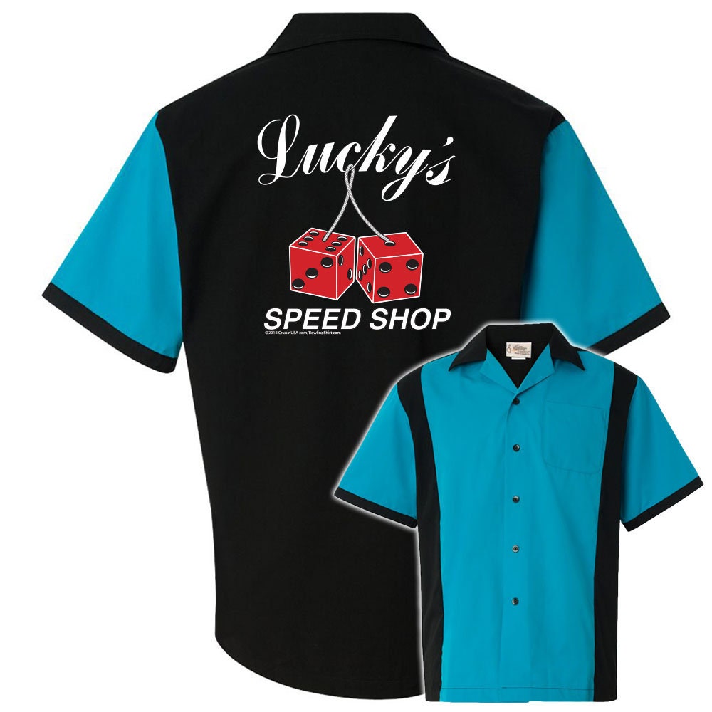 Lucky's Speed Classic Retro Bowling Shirt - Retro Two - Includes Embroidered Name