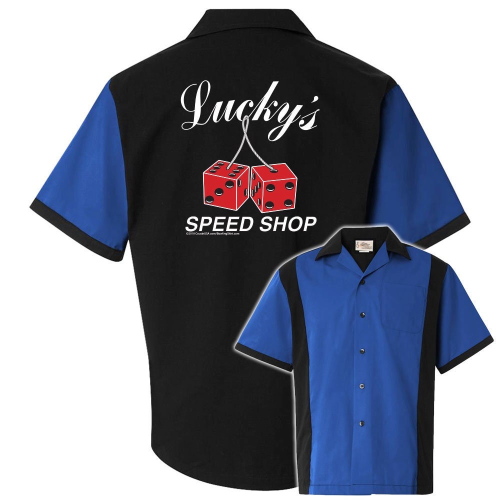 Lucky's Speed Classic Retro Bowling Shirt - Retro Two - Includes Embroidered Name