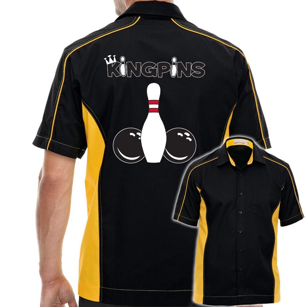 Kingpins Classic Retro Bowling Shirt - The Muckler - Includes Embroidered Name