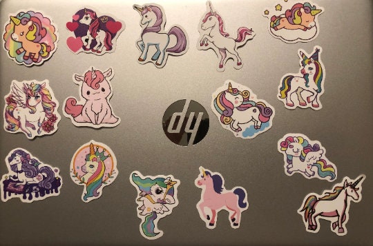 Unicorn Fun Computer Stickers (Pack 24) set of 15