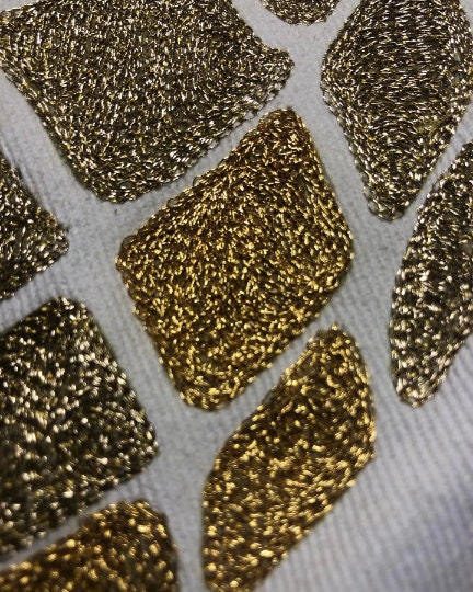 Chaninstitched Embroidered Golden pineapple Denim Jacket One of a Kind made to order
