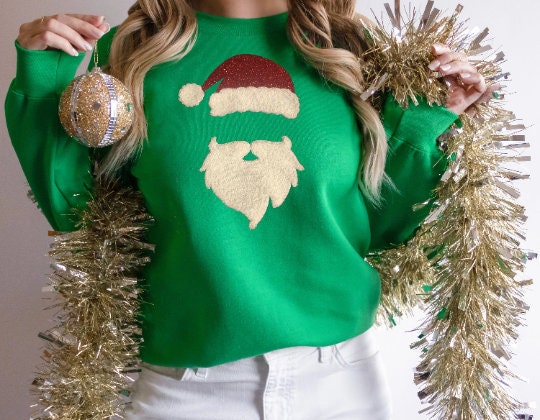 Chenille Santa Sweatshirt - So Cozy