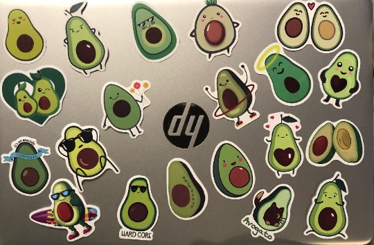 Avocado Fun Computer Stickers Pack 20 ( set of 20 )