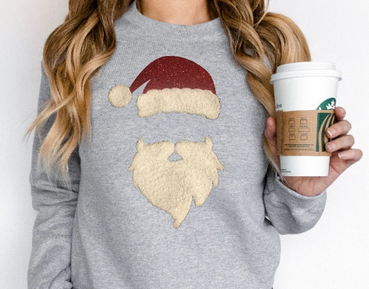 Chenille Santa Sweatshirt - So Cozy