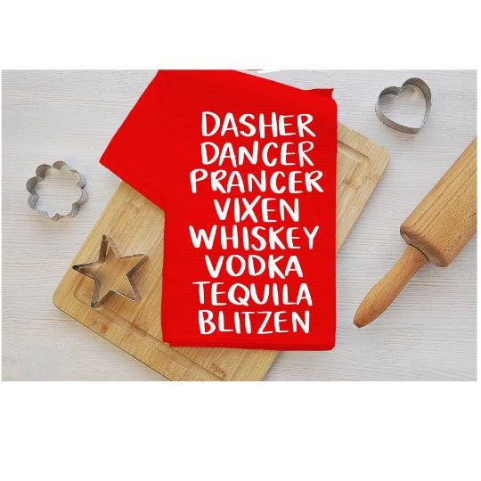 Funny Reindeer Name d Kitchen Towel #111