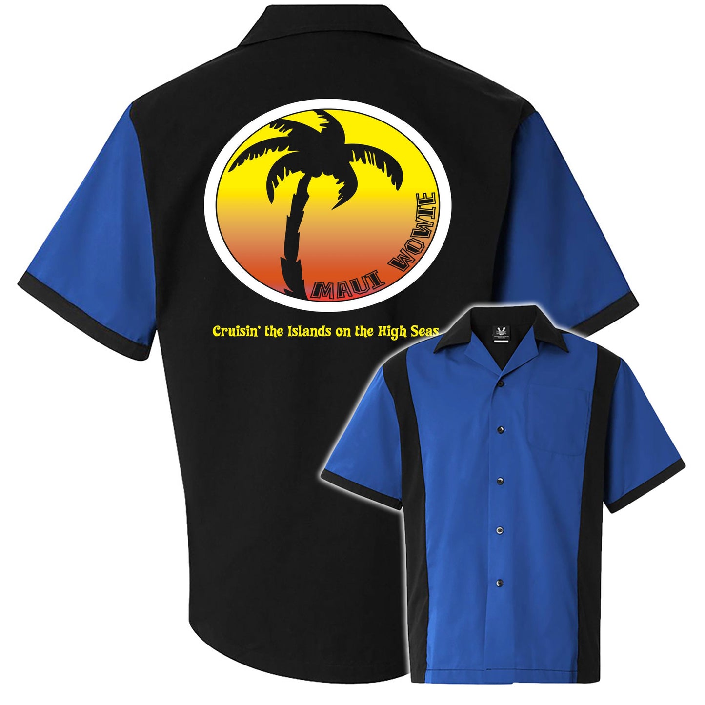 Maui Wowie Retro Bowling Shirt - Retro Two - Includes Embroidered Name Cannabis fun #133