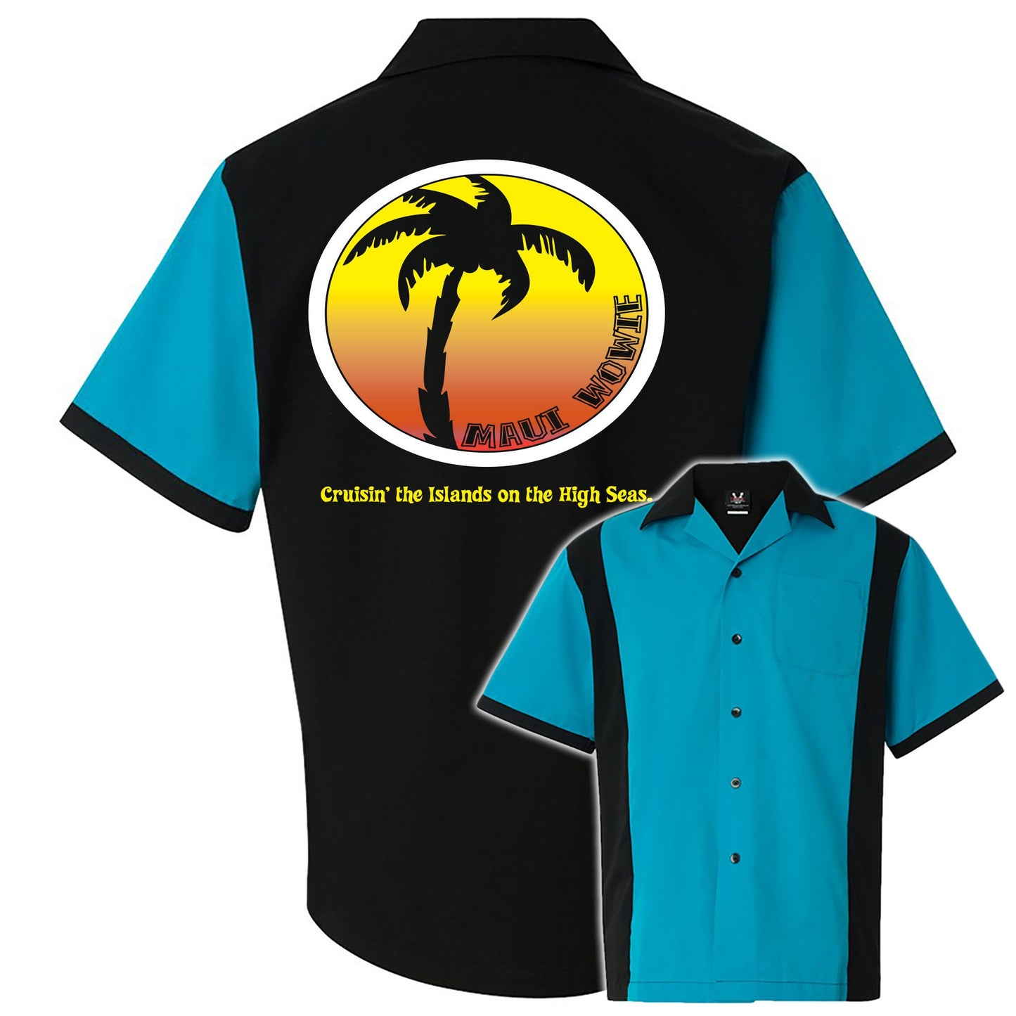 Maui Wowie Retro Bowling Shirt - Retro Two - Includes Embroidered Name Cannabis fun #133