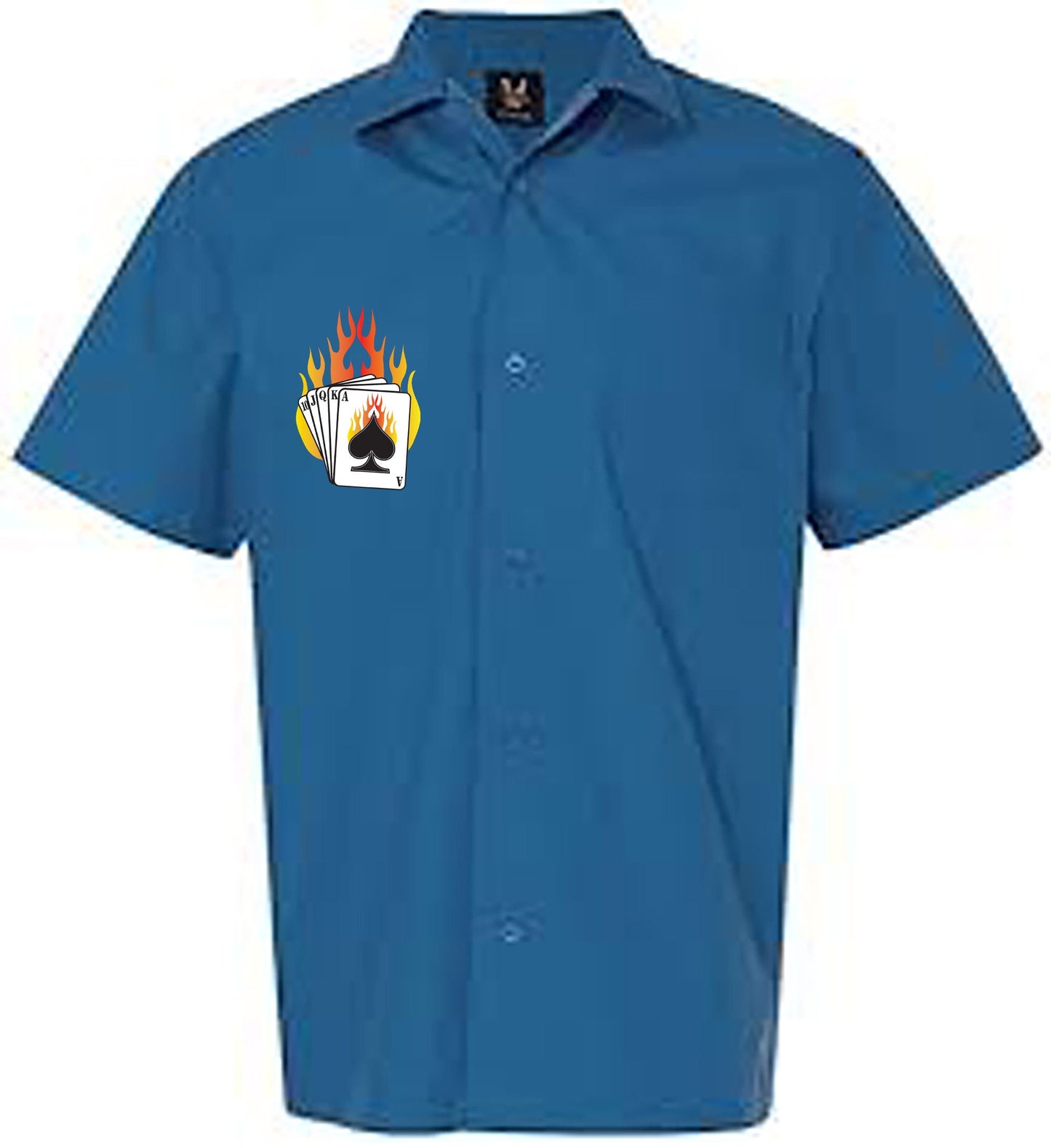 Flaming Cards Classic Retro Bowling Shirt- Vintage Bowler ( Closeout) in multiple colors - Includes Embroidered Name #233