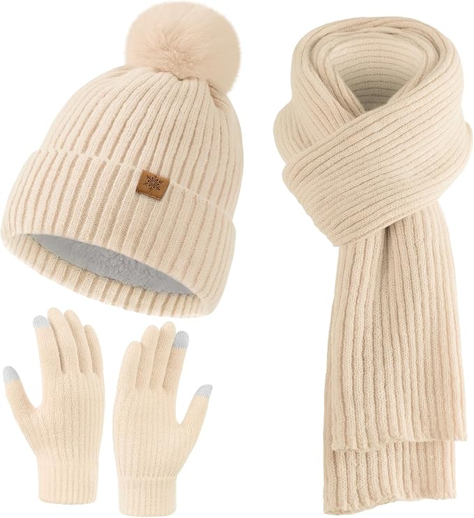 Embroidered Beanie Scarf and Hat set Greek Letters or Initials