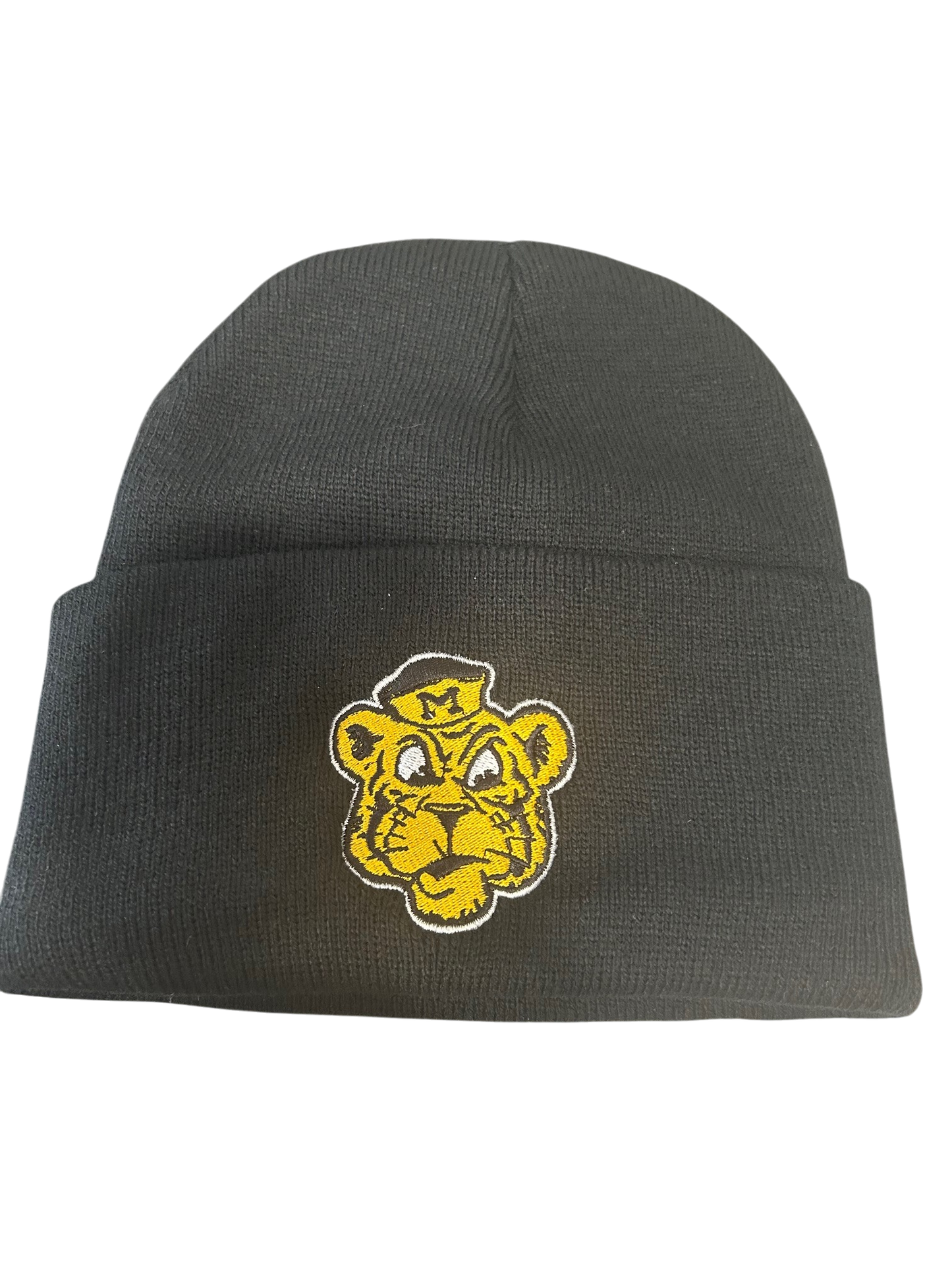 College Logo Embroidered Beanie 12" Solid Cuffed