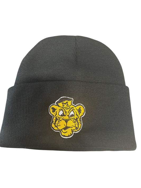 College Logo Embroidered Beanie 12" Solid Cuffed