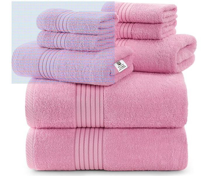 Embroidered Towel Set 8 Pieces