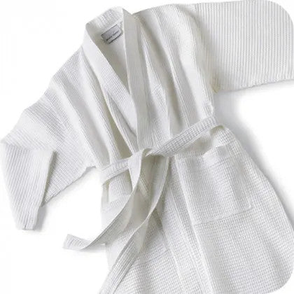 Embroidered Monogram Waffle Knit Kimono Robe
