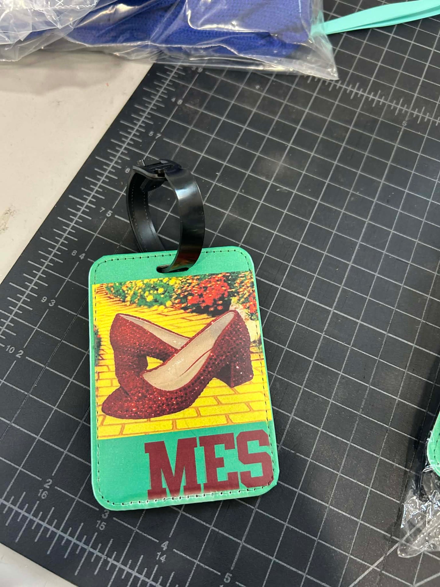 Customized college leather luggage tag. Perfect to send them off! Name, Initials, Anything