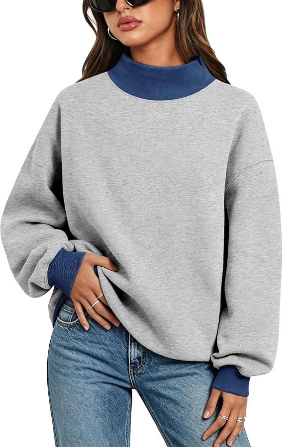 Embroidered Mock Neck Sweatshirt Any Word Barely Awake Font full chest