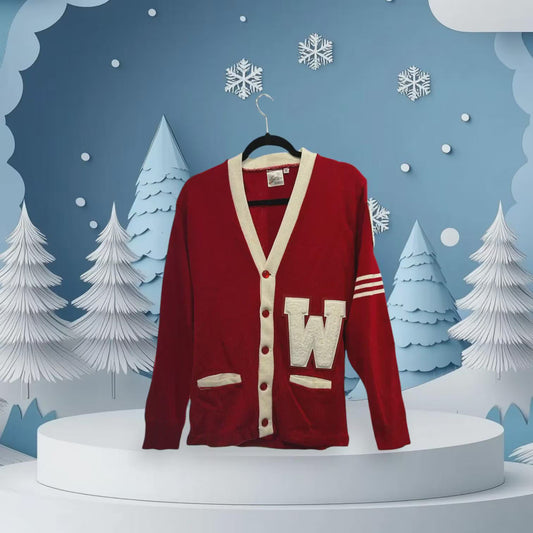 Varsity Letter Sweater w/ Chenille Number & Letter