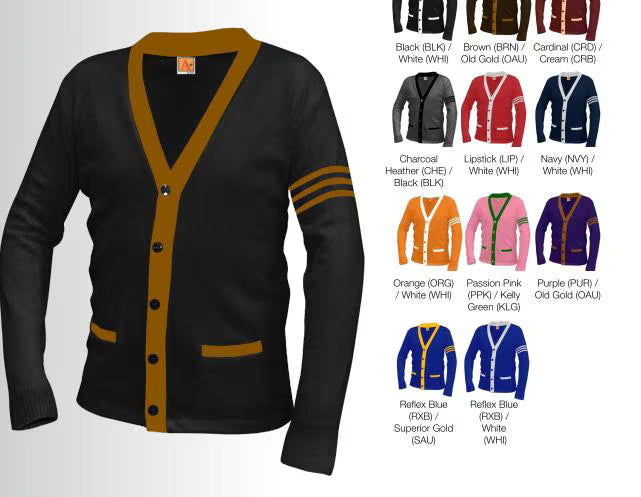 Varsity Letter Sweater w/ Chenille Number & Letter