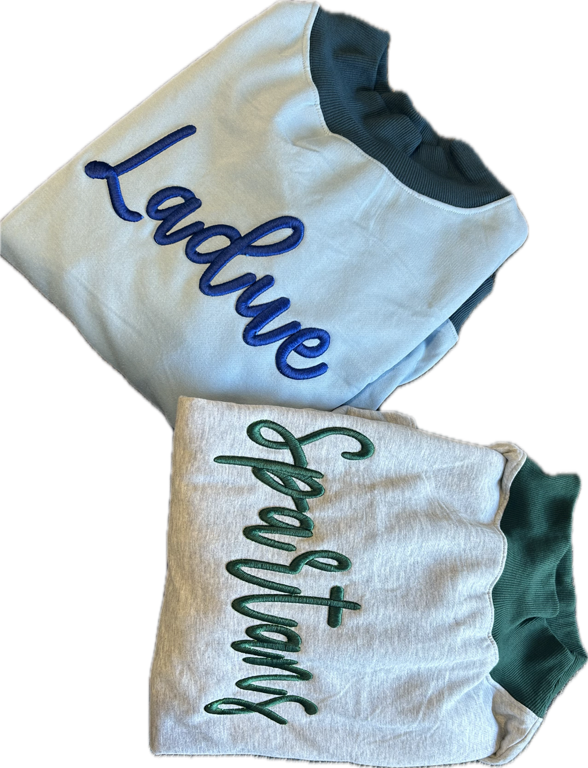 Embroidered Mock Neck Sweatshirt Any Word Barely Awake Font full chest